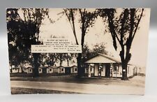 Vintage Real Photo RPPC Postcard Kamp Kumfort Sinclair Gas and Oil Avalon WI picture