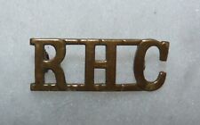 WW2 Vintage Royal Highland Regiment of Canada RHC Brass Shoulder Title picture