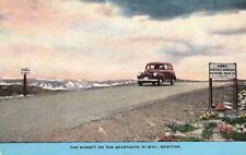 Postcard MT Summit Beartooth Highway Montana Unposted Linen Vintage PC G4205 picture