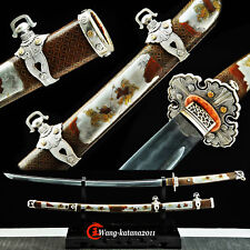 Knight 98 Type Military Saber Clay Tempered Folded Steel Japanese Katana Sword picture