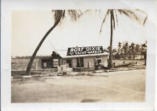 Old Florida Photograph 1930s Harbor Sign Boat Dixie Trips To Yacht 2 1/2 x 3 1/2 picture