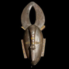 African Mask From The Guru Tribe Tribe Art Vintage Baule Mask Wall Tribal-8848 picture
