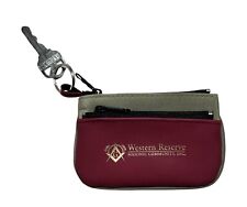 Masonic Community Zipper Wallet Keychain With Skeleton Key Two Compartments picture