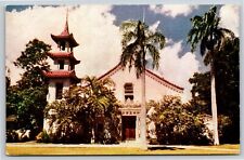 Honolulu Hawaii~1929 Chinese Church Close Up~1960s Postcard picture