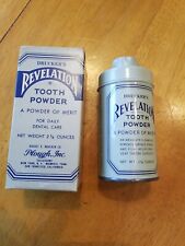 NOS Vintage 1940s Drucker's Revelation Tooth Powder Tin Bottle w/Original Box picture