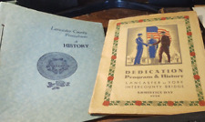 2 Vintage / Antique Historical Lancaster PA Books / Programs Bridge Dedication picture