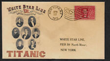 1912 Titanic Ad Reprint with 105 year old stamp on Collector's Envelope *OP1087 picture
