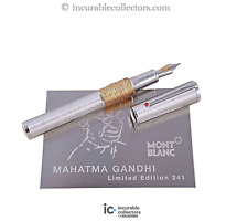 RARE MONTBLANC MAHATMA GANDHI GREAT CHARACTERS LE 241 FOUNTAIN PEN 18K GOLD picture