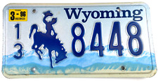 Wyoming 1996 License Plate Auto Tag Converse Co Man Cave Collector Wall Decor picture
