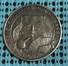 1967 Krewe of Louisiana Bridge Assn. Fall National oxidized silver doubloon picture