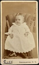 EARLY/MID 1870s CDV PHOTO BABY GIRL - George Cobb, Photographer, Binghamton, NY picture