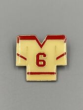 Vintage Number 6 Sports Hockey Football Uniform Jersey Lapel Pin picture