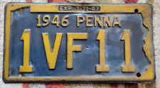1946 PENNSYLVANIA license plate 1VF11 picture