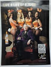 Stoli Vodka Print Ad Hugh Hefner With Playboy Bunnies Live Life With Flavor.  picture