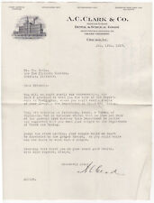 1917 Signed Letter Illinois State Senator Albert Clark picture
