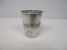 VTG REED & BARTON X8 STERLING SILVER SHOT GLASS JIGGER engraved HAPPY BIRTHDAY picture
