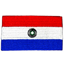 Paraguay National Country Flag Jean Jacket cloth Iron Sew on Embroidered Patch picture