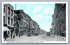 SALEM OH MAIN STREET 1932 ANTIQUE POSTCARD picture