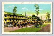 Troops Reception Center Fort Benjamin Harrison Indiana Linen Postcard picture