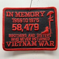 In Memory 58,479 Vietnam Brothers Red Embroidered 4