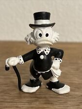 Scrooge Mcduck Black & White Vintage Bully Disney 2.7” Action Figure Rare Toy picture
