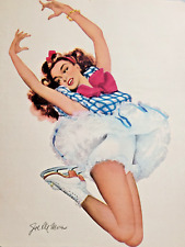 1948 Esquire Art Pinup Girl Painting Joe De Mers Figure Skater Model Railroading picture