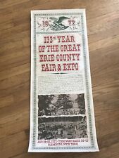 Vintage 1972 ERIE COUNTY FAIR POSTER HAMBURG NY 70s 133rd Year of the great 37” picture