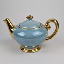 Vintage Acme Craftware Blue Irridescent Lusterware with 22k Gold Trim picture