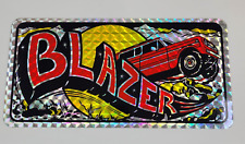 Novelty Chevy Blazer Plate 1980s Vintage Souvenir Automobile Aluminum picture