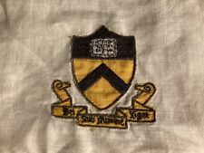 Princeton University  7 Linen COCKTAIL NAPKINS Vintage …Appliquéd Emblem  picture
