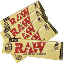 AUTHENTIC RAW (5PK) CLASSIC King-Size Rolling Papers - Popular Best Seller picture