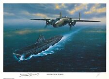 TRAVIS HOOVER HAND SIGNED DESTINATION TOKYO PRINT STAN STOKES WWII (D) picture