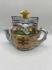 Vintage Noahs Ark Teapot 9” picture