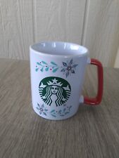 STARBUCKS 2020 Christmas Holly Holiday 11oz Coffee Mug With Red Handle picture
