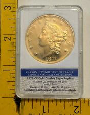 1871-CC Carson City Double Eagle Replica Coin Cu, Layered in 24K Gold Archival picture