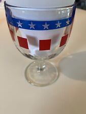 Vintage Thumbprint Patriotic USA 1776–1976 Bartlett Collins Goblet Beer Glass picture