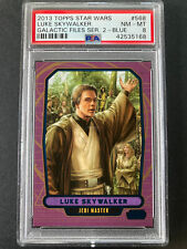 PSA 8 Luke Skywalker Blue Parallel Serialized Topps Star Wars Galactic Files picture