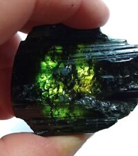 🔥 DARK GREEN TOURMALINE PAKISTAN 70GR  SAW CAB FACET TUMBLE MINERAL LARGE picture