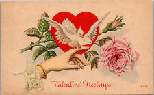Post Card Valentine Greetings Posted Stamped PC246 picture