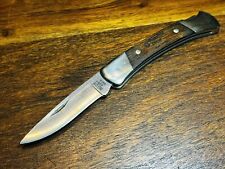 2006 BUCK USA 503 Prince Wood Handle Pocket Knife Nickel Silver Forever Warranty picture