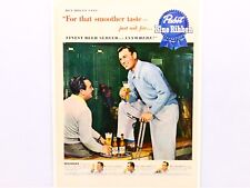 PGA CHAMPION GOLFER BEN HOGAN FEATURED IN 1950 PABST BLUE RIBBON BEER AD. picture