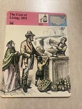 1981 panarizon the cost of living 1851 card unlaminated picture