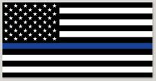 Police Thin Blue Line Decal American Flag bumper sticker Law Enforcement Officer picture