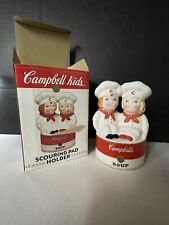 1998 CAMPBELL'S SOUP KIDS CERAMIC KITCHEN SPONGE SCOURING PAD HOLDER NEW IN BOX. picture