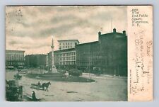 Watertown NY-New York, West End Public Square, Vintage c1906 Souvenir Postcard picture
