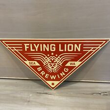Flying Lion Brewing  Porcelain Sign 18x10 Beer 🍺 Brewery Sea Washington picture