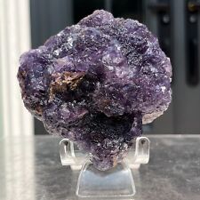 320g Beautiful Natural  Cube Purple Fluorite Quartz Crystal Mineral Specimen picture