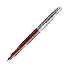Waterman Hemisphere Ballpoint Pen in Matte Stainless Steel w/ Red Lacquer and CT picture