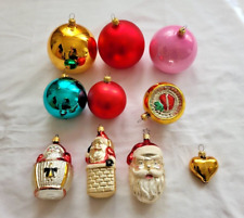 Vintage West Germany Lot of 10 Mercury Glass Christmas Tree Ornaments picture