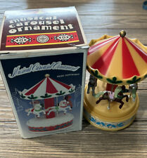 Vintage IL YAPS MUSICAL Carousel Ornament W Box HONG KONG picture